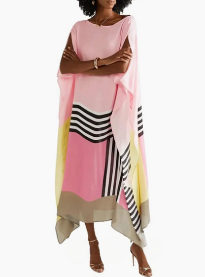 Laura - Kaftan med rosa godteristriper