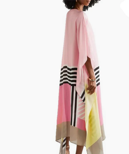 Laura - Kaftan med rosa godteristriper